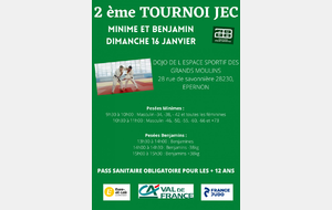 Tournoi JEC Benjamins Reporté